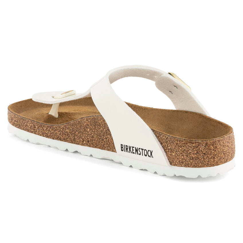 Birkenstock 1005299 sandalo Gizeh birko-flor vernice patent white
