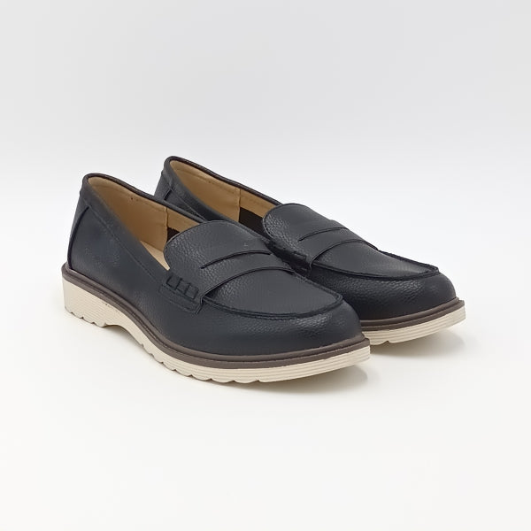 Impronte H5268-16 mocassino basso nero con fondo bianco