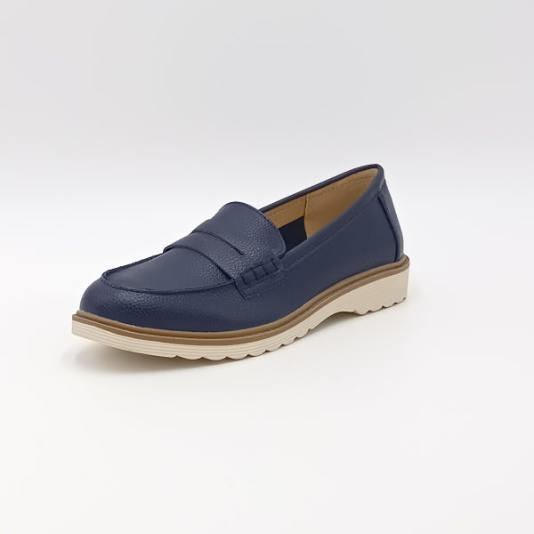 Impronte H5268-16 mocassino basso blue con fondo bianco