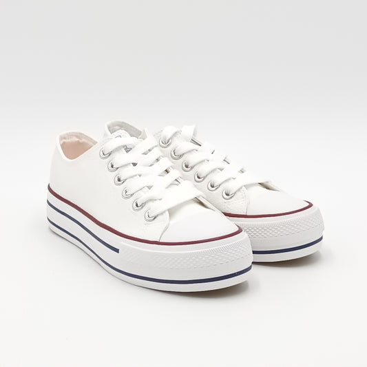 Refresh 171901 sneakers donna in tessuto bianco