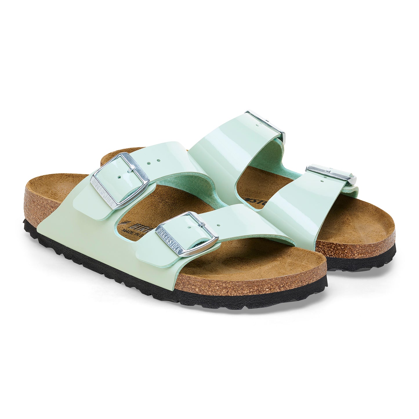 Birkenstock 1026963 Arizona birko-flor vernice patent surf green