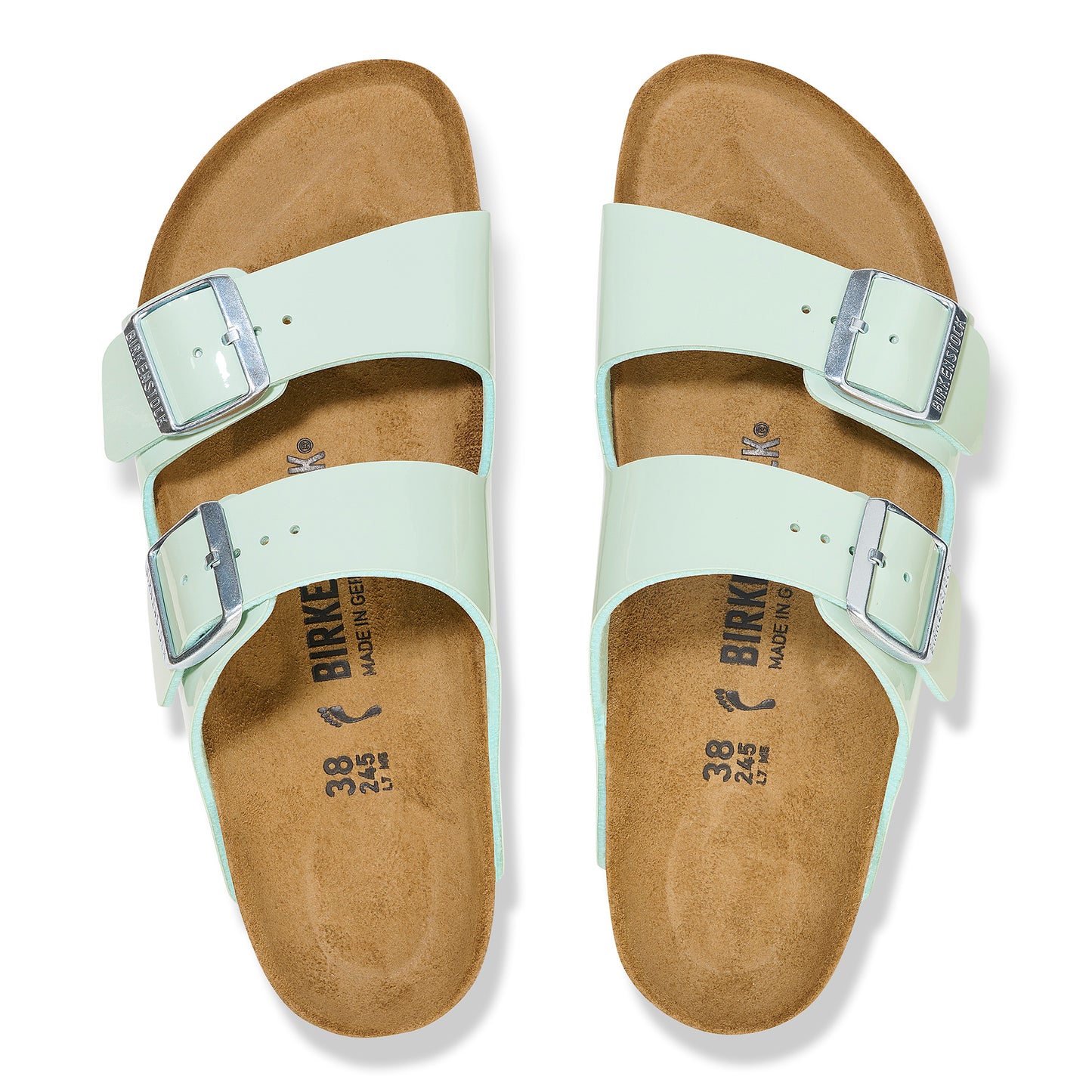 Birkenstock 1026963 Arizona birko-flor vernice patent surf green