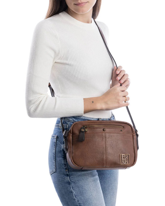 Refresh 183218 borsa a tracolla donna in micro camel