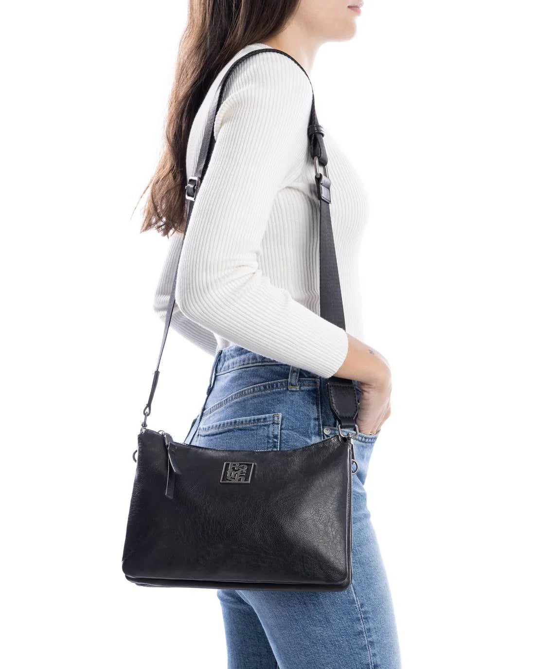 Refresh 183240 borsa a tracolla in micro nero