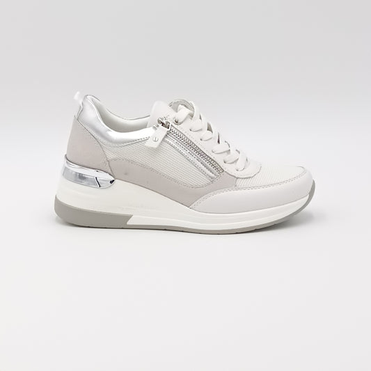 Imronte H12202-1 sneakers alte con zip e stringhe bianca