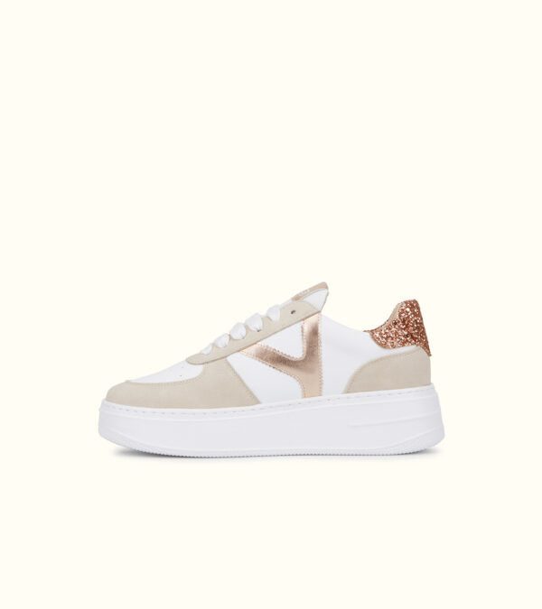 Keys K-10525sneakers donna beige/white/cipria