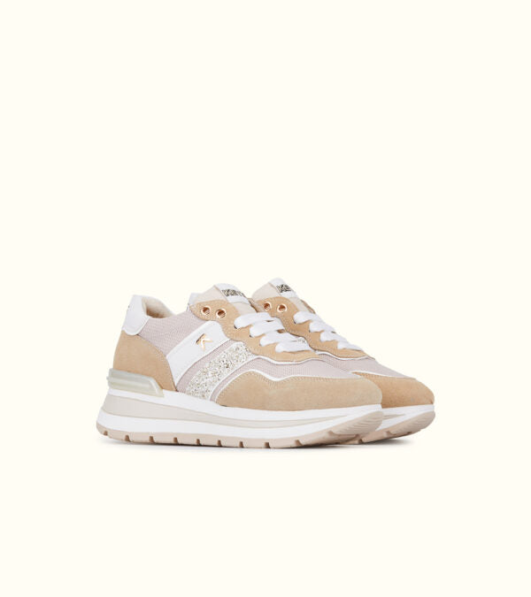 Keys K-10571 sneakers donna beige/white