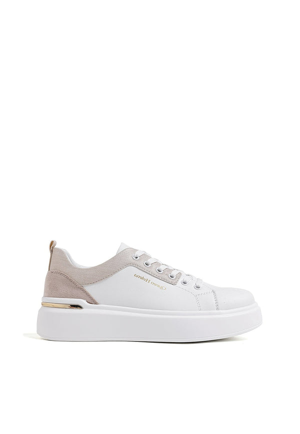 Queen Helena X30-8 sneakers donna stringate bianco/beige